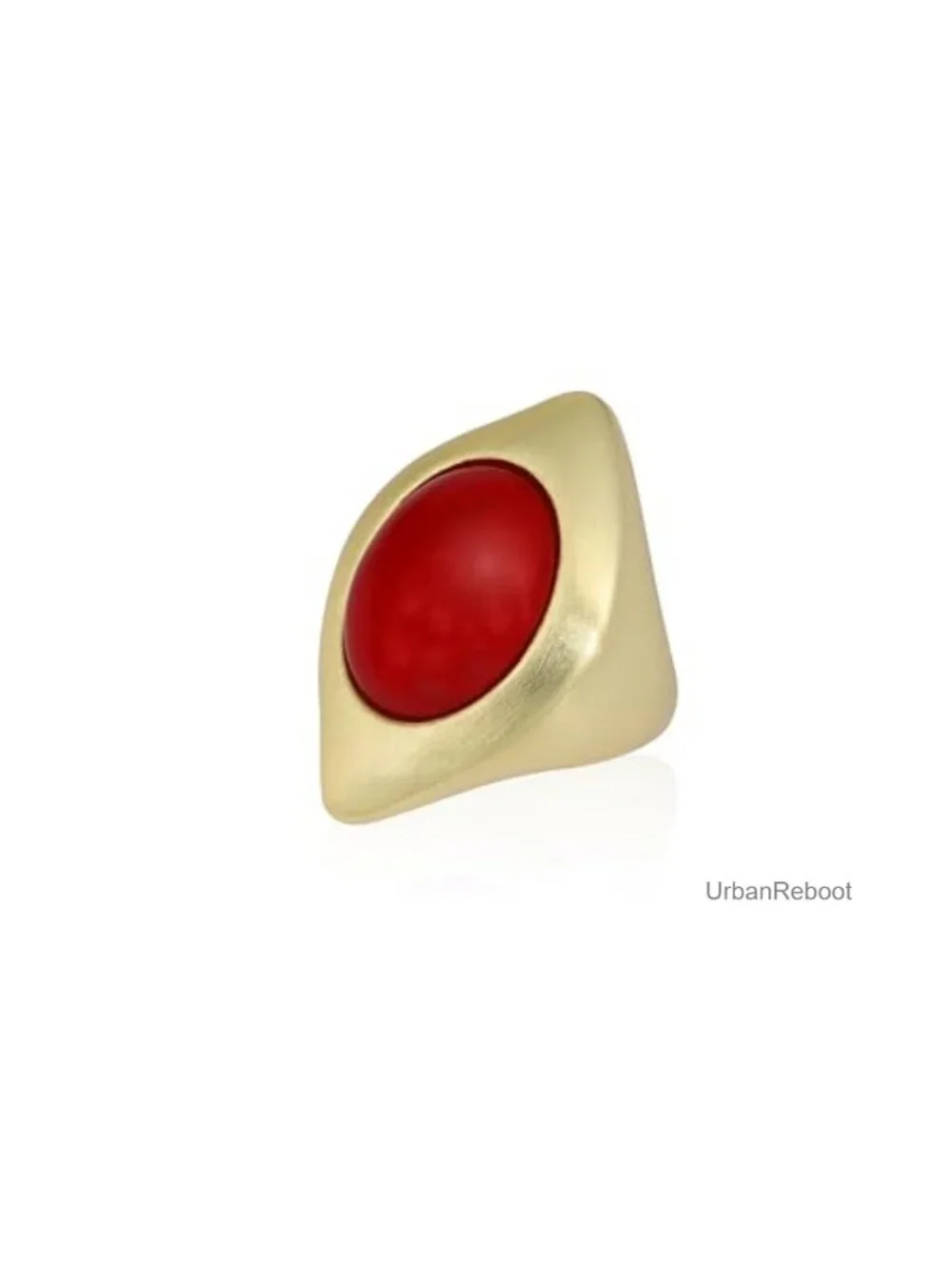 14K Gold Plated Vintage Stone Statement Ring for Women